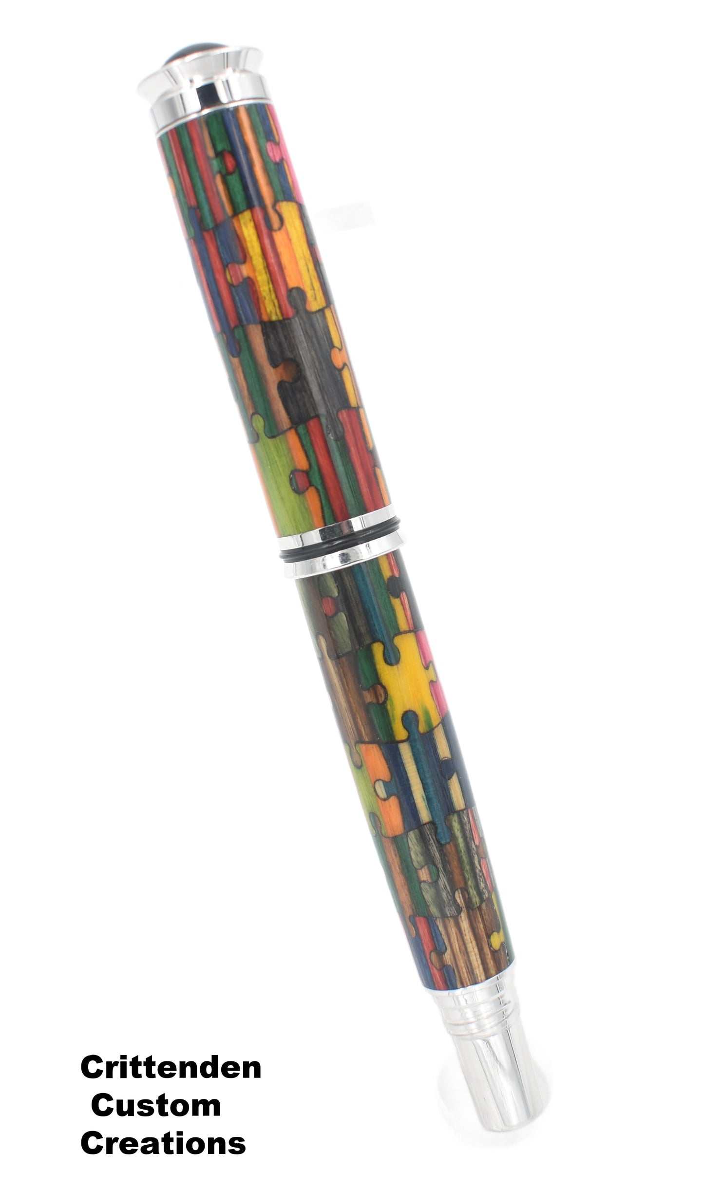 Multi-Colored Spectraply (Laser-Cut Inlay)  - Jr. Retro Fountain Pen