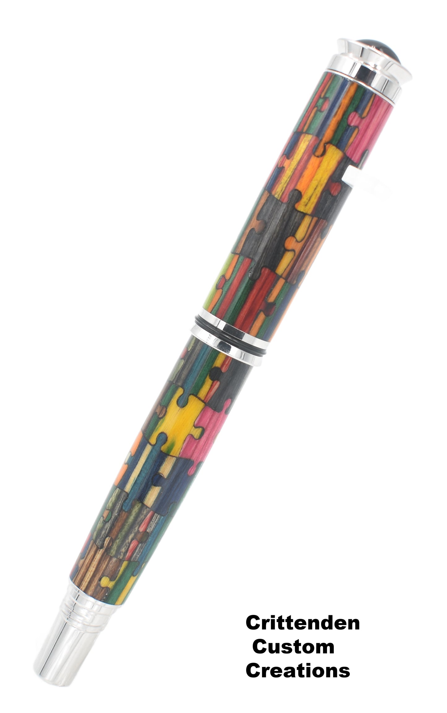 Multi-Colored Spectraply (Laser-Cut Inlay)  - Jr. Retro Fountain Pen