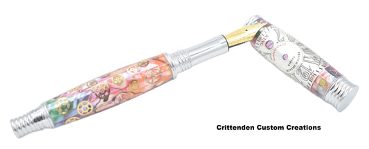 Franck Muller Conquistador Watch Parts with Superlative Abalone Seashell - Jr. Morgan Fountain Pen