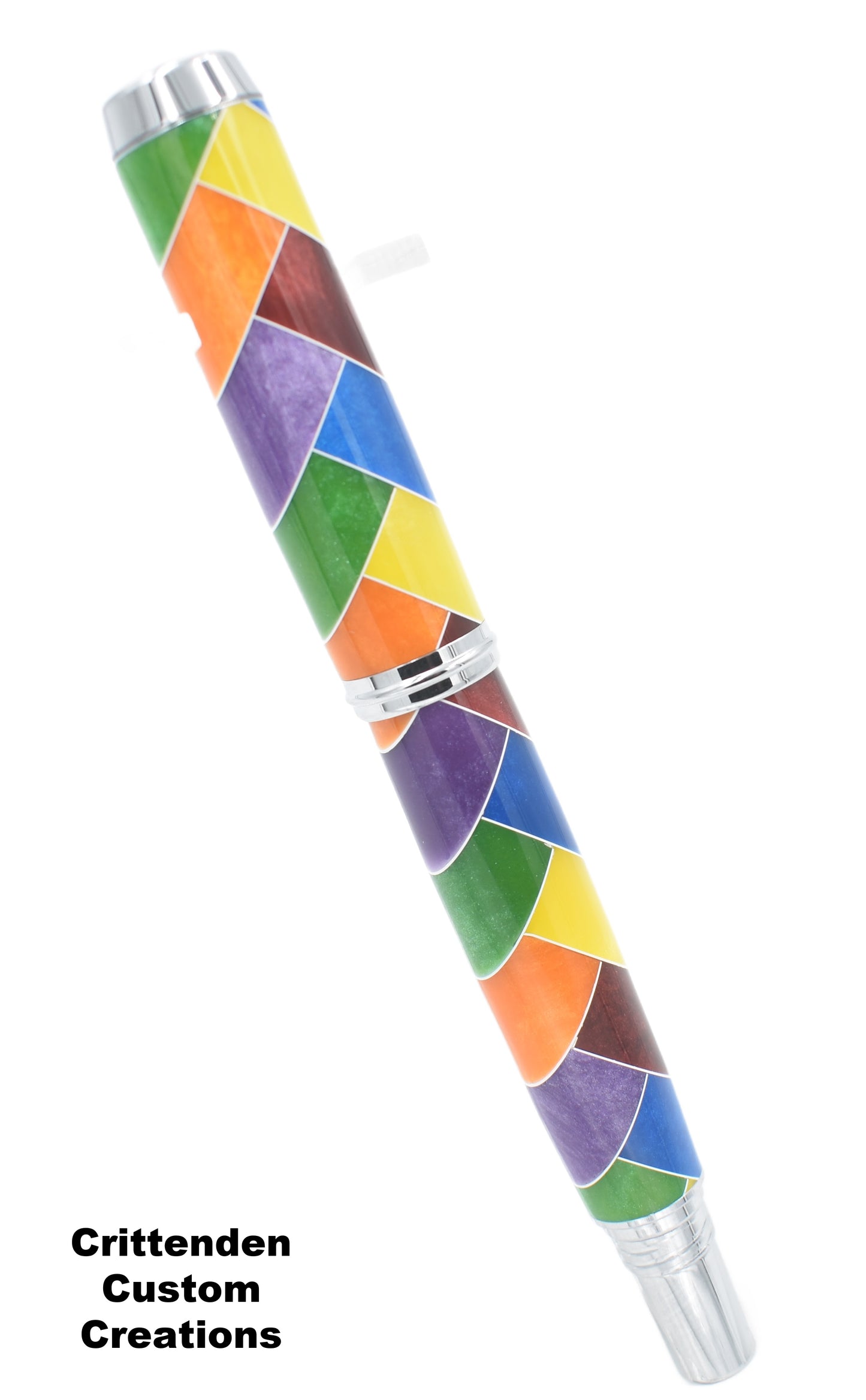 6 Color Segmented Herringbone Pattern - Jr. George Fountain Pen