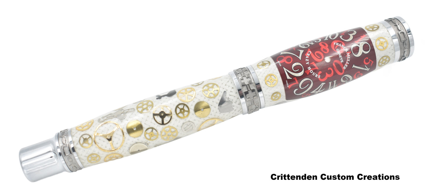 Franck Muller Crazy Hours Watch Parts  - Emperor Rollerball Pen