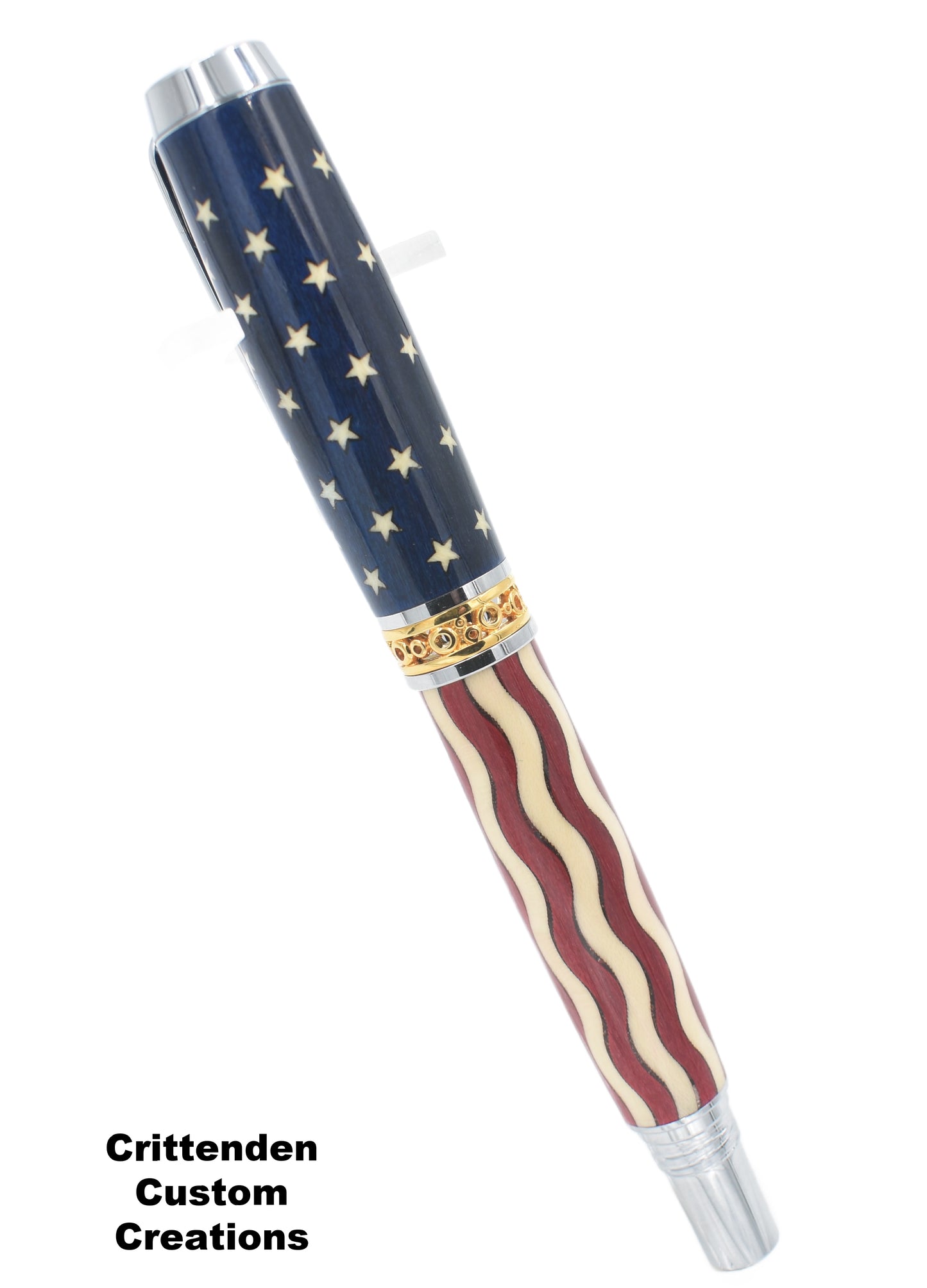 US Flag / Stars and Stripes (Laser-Cut Inlay) - Jr. Anthony Fountain Pen