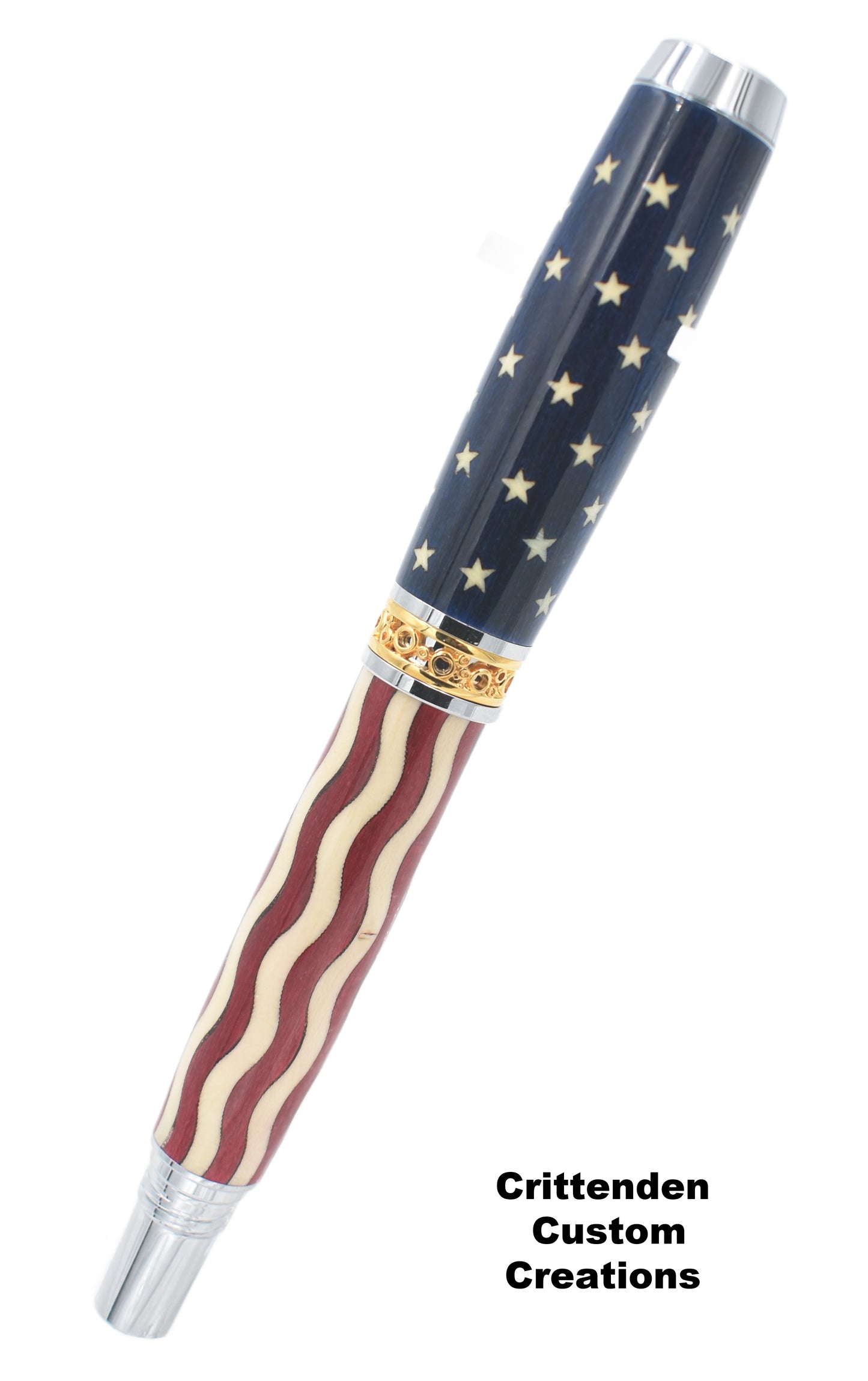 US Flag / Stars and Stripes (Laser-Cut Inlay) - Jr. Anthony Fountain Pen