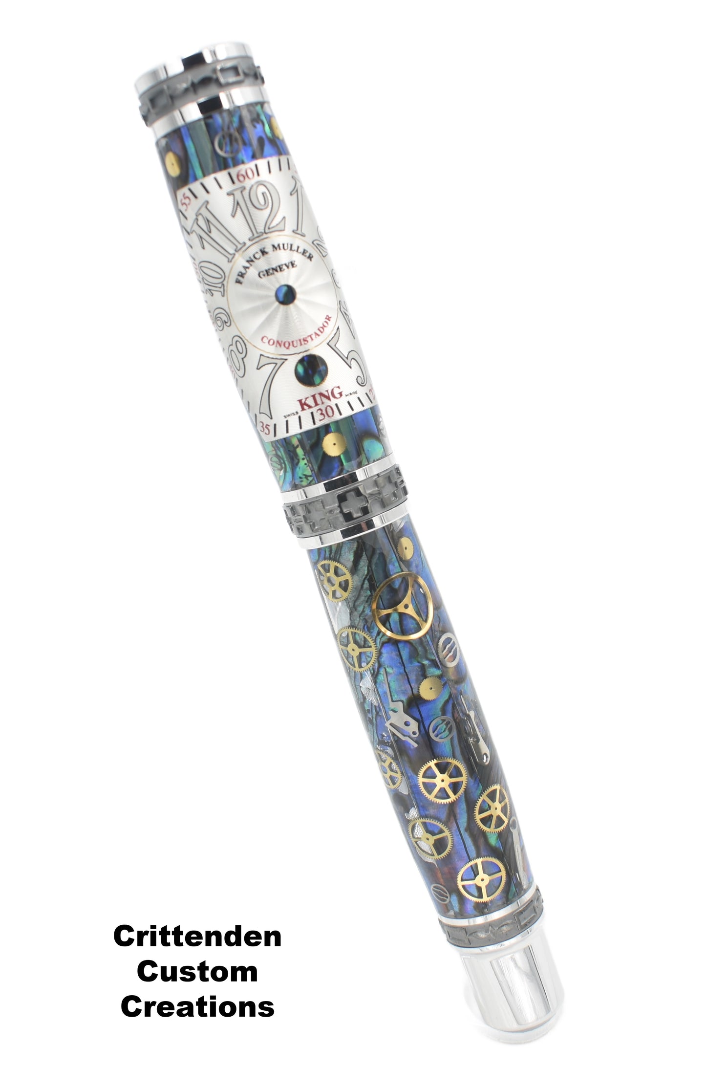 Franck Mueller Conquistador Watch Parts with Natural Abalone Seashell - Emperor Fountain Pen