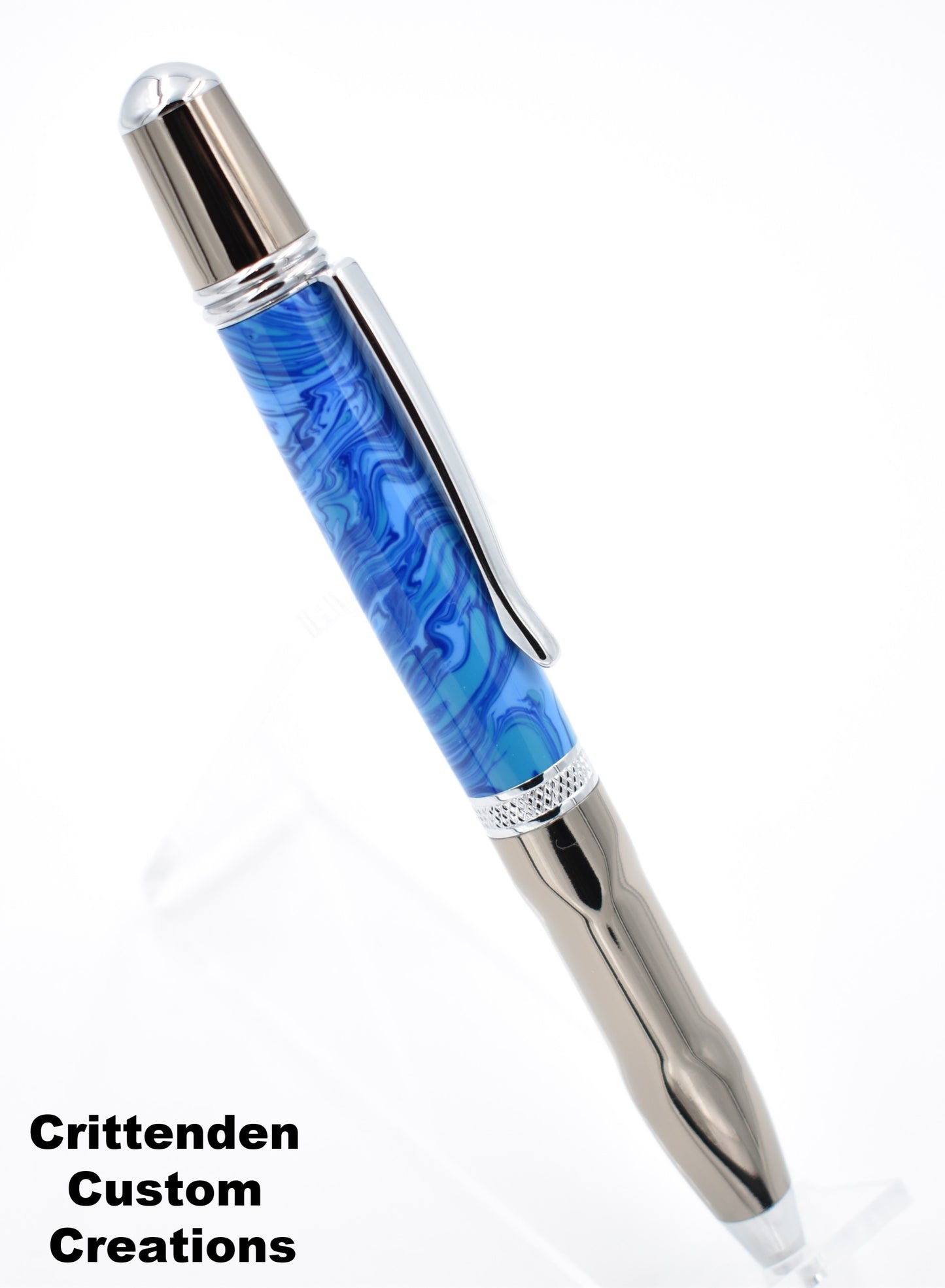 Royal Blue and Baby Blue Acrylic  - Sierra Grip Pen