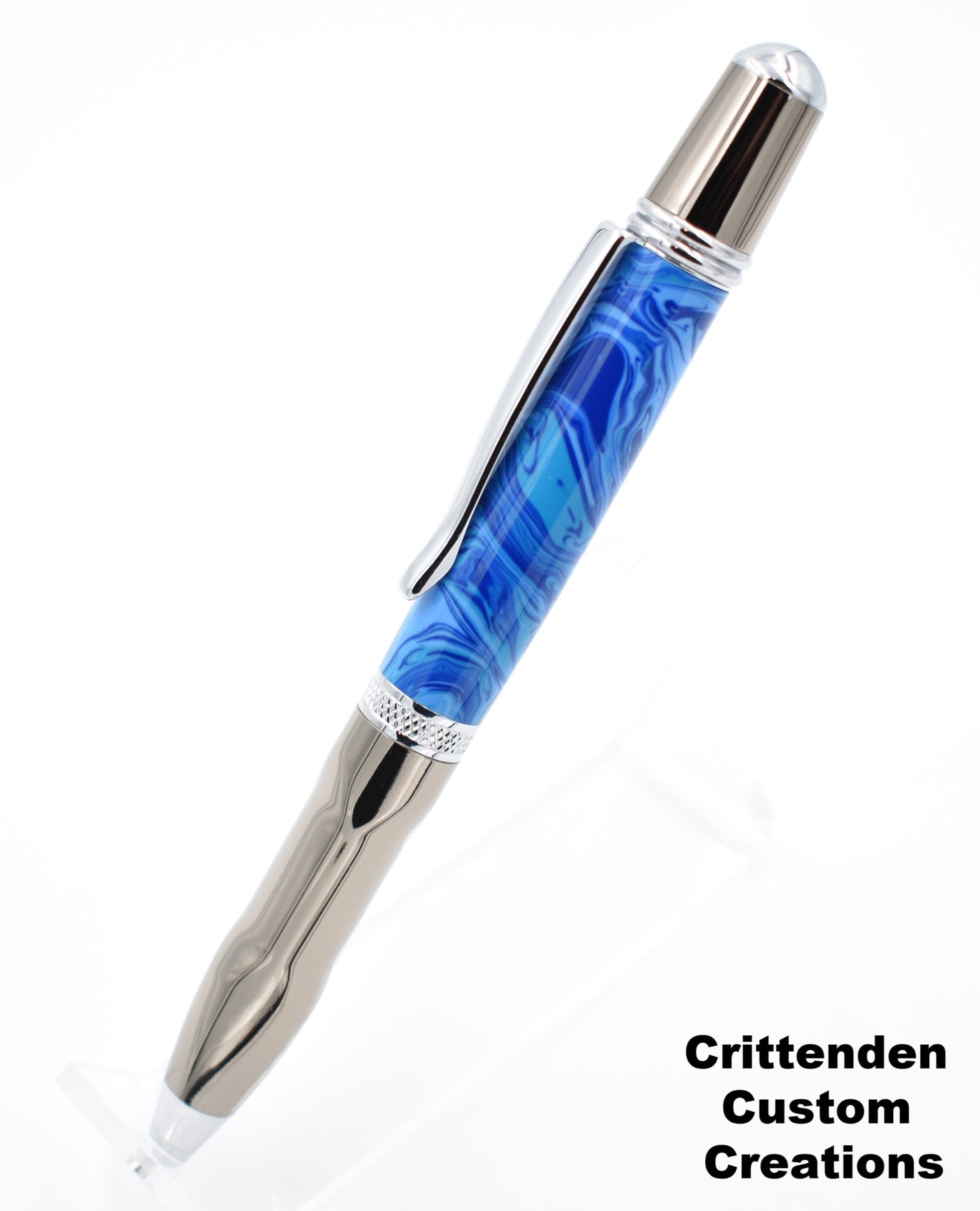 Royal Blue and Baby Blue Acrylic  - Sierra Grip Pen