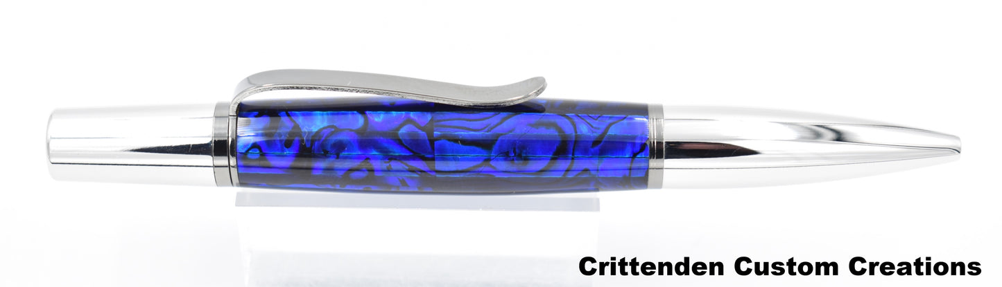 Dark Blue Abalone - Ares Twist Ballpoint Pen