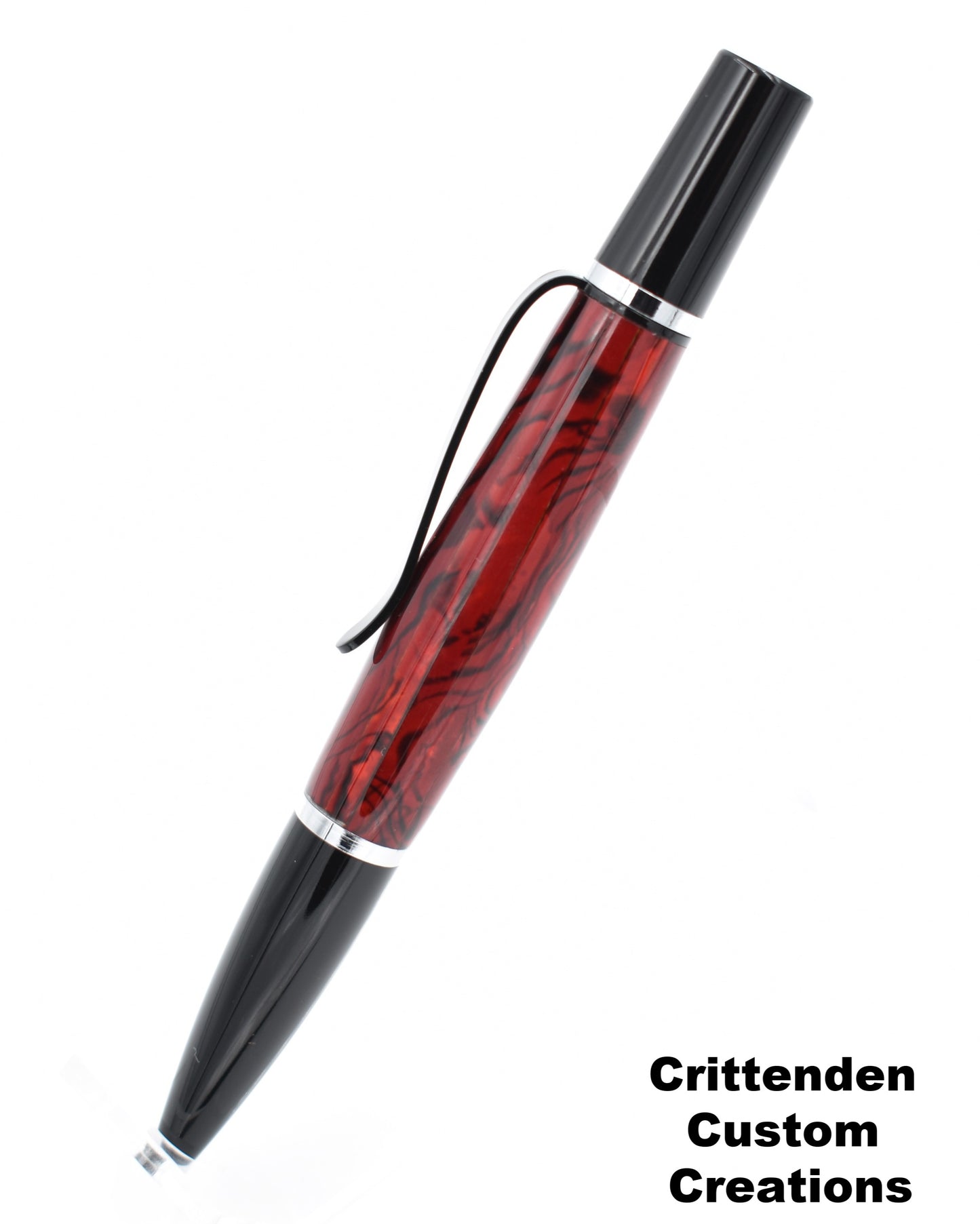 Ruby Red Abalone - Ares Twist Ballpoint Pen